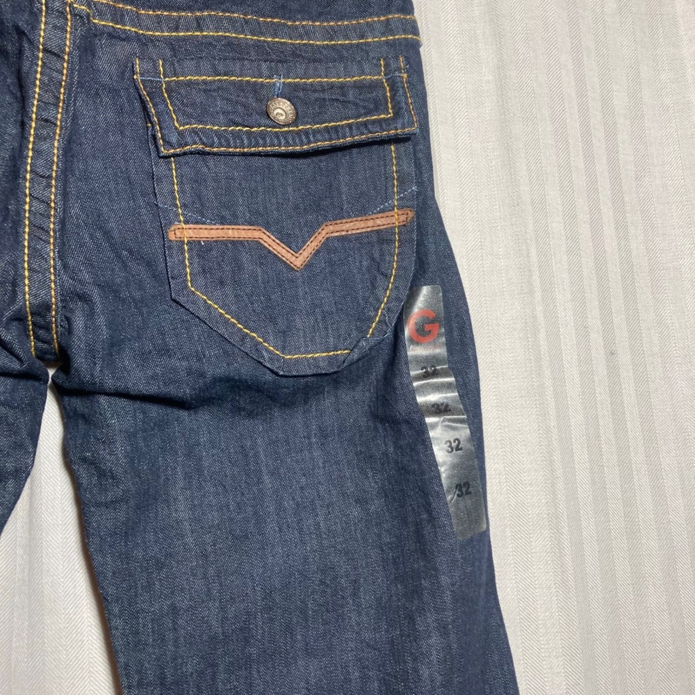 Guess Premium Pasadena Straight Leg Jeans Mens 32 Dark Wash Indigo Streetwear - Picture 3 of 9